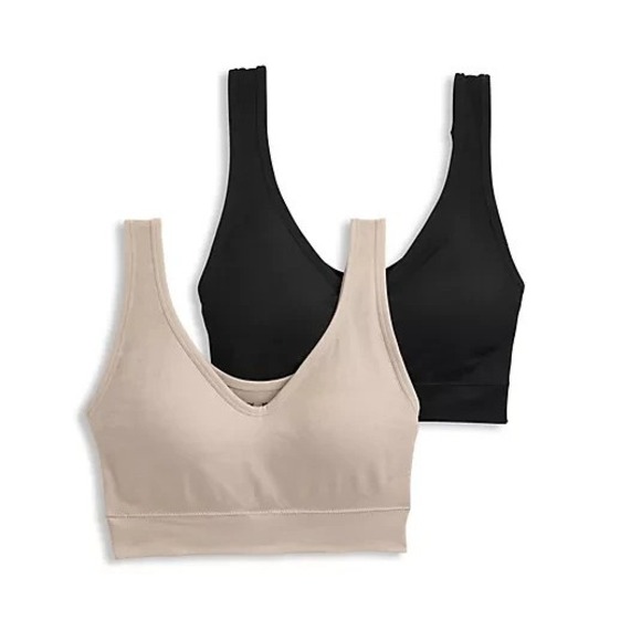 Jockey Other - Jockey Seamfree Back Smoothing Bra Set of 2 Light/Black X-Large